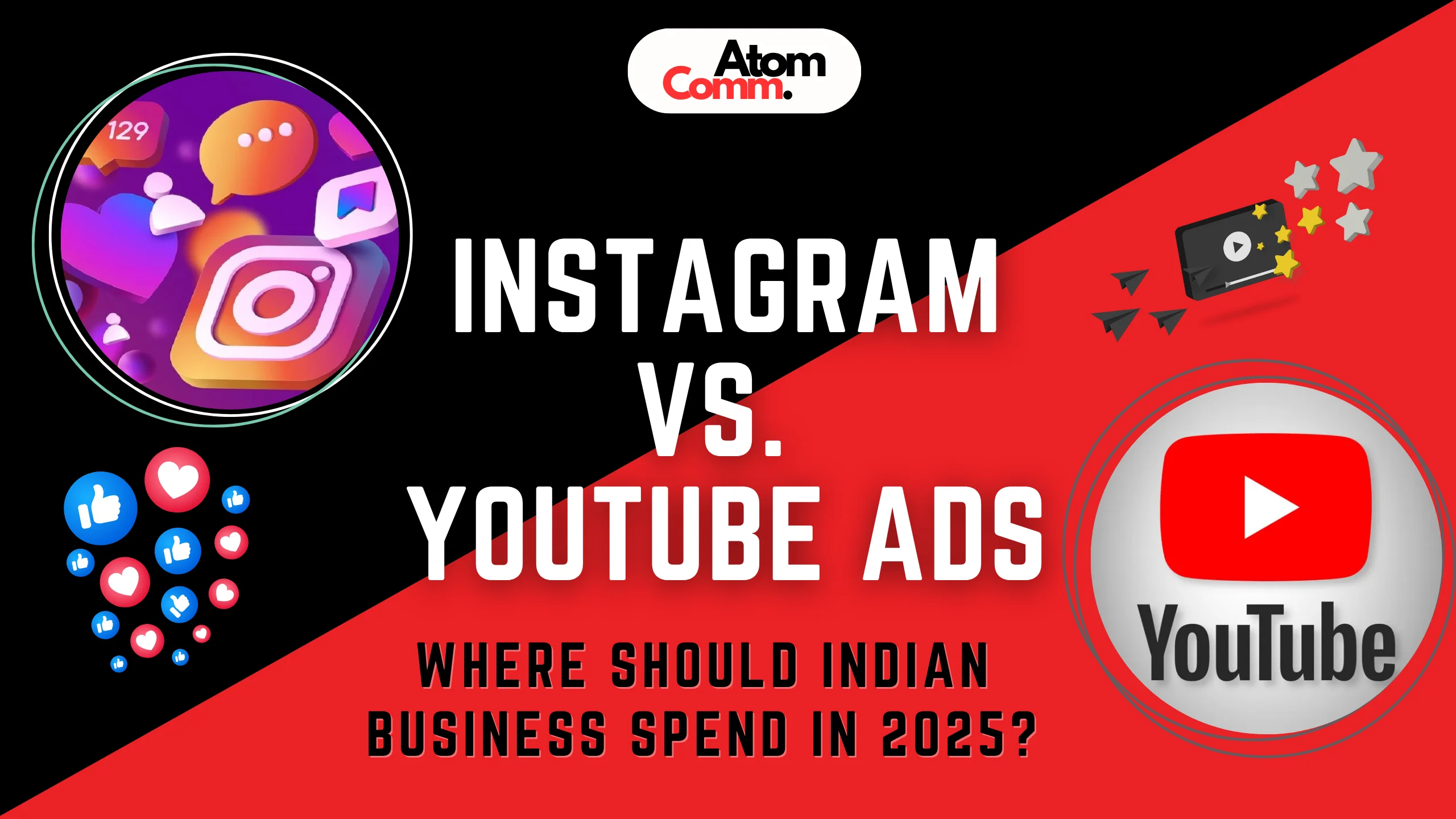 Indian SMBs comparing Instagram and YouTube ads for 2025 campaigns