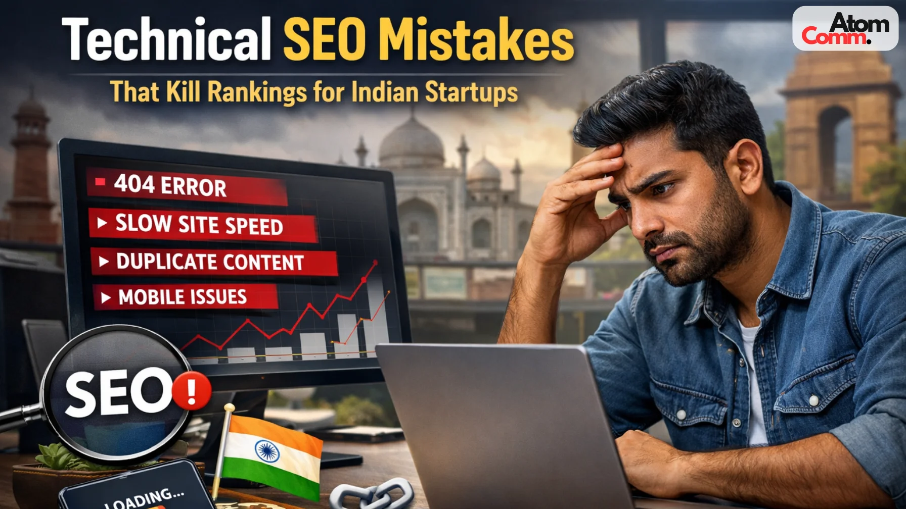 Technical SEO priority pyramid for Indian startups showing critical crawlability mobile at base mid-tier speed top-tier schema