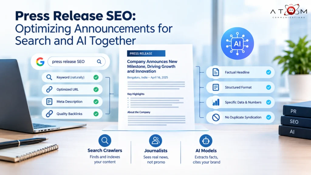 Press release SEO optimized for search engines and AI visibility