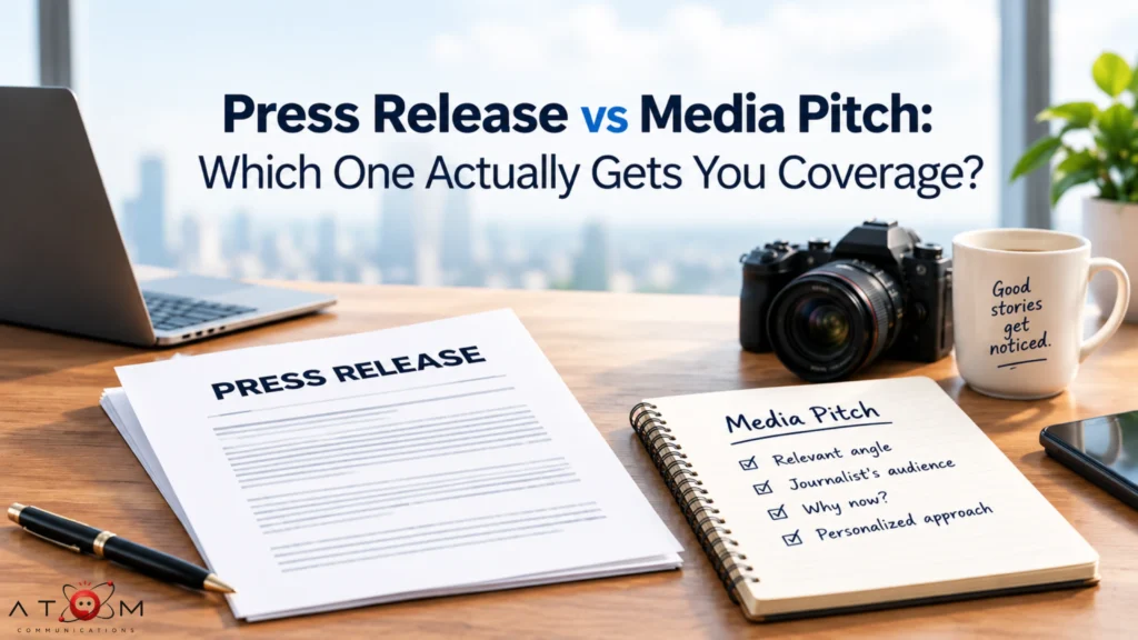 Press release vs media pitch for gaining media coverage